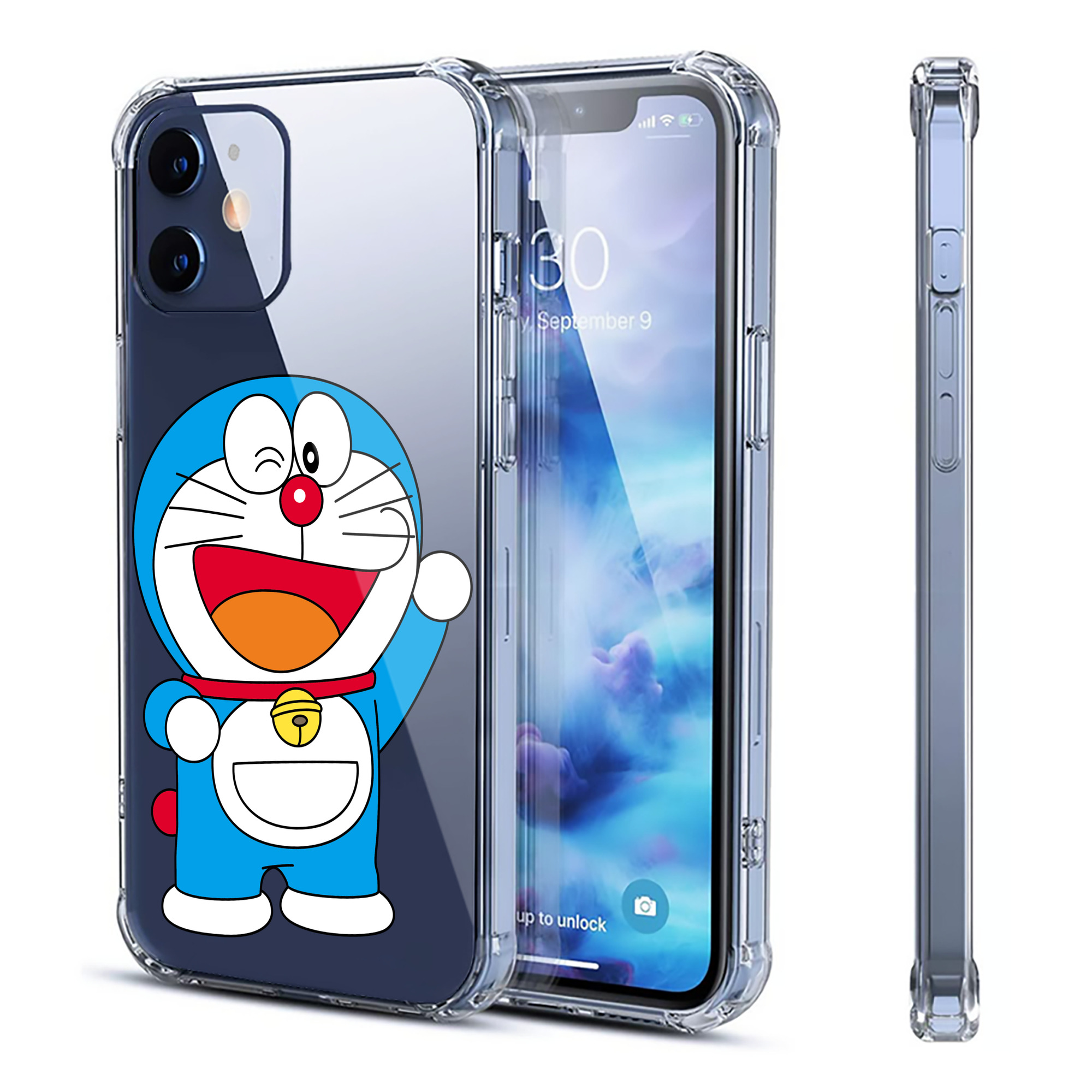 （画像用） ドラえもん Doraemon 【iPhone 12シリーズ対応】透明スマホケース（クリアソフトケース）